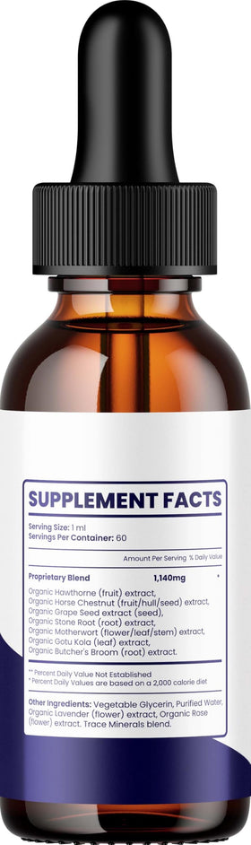 Indelo Neurodyne Liquid Drops avec ingrédients naturels en arrière-plan