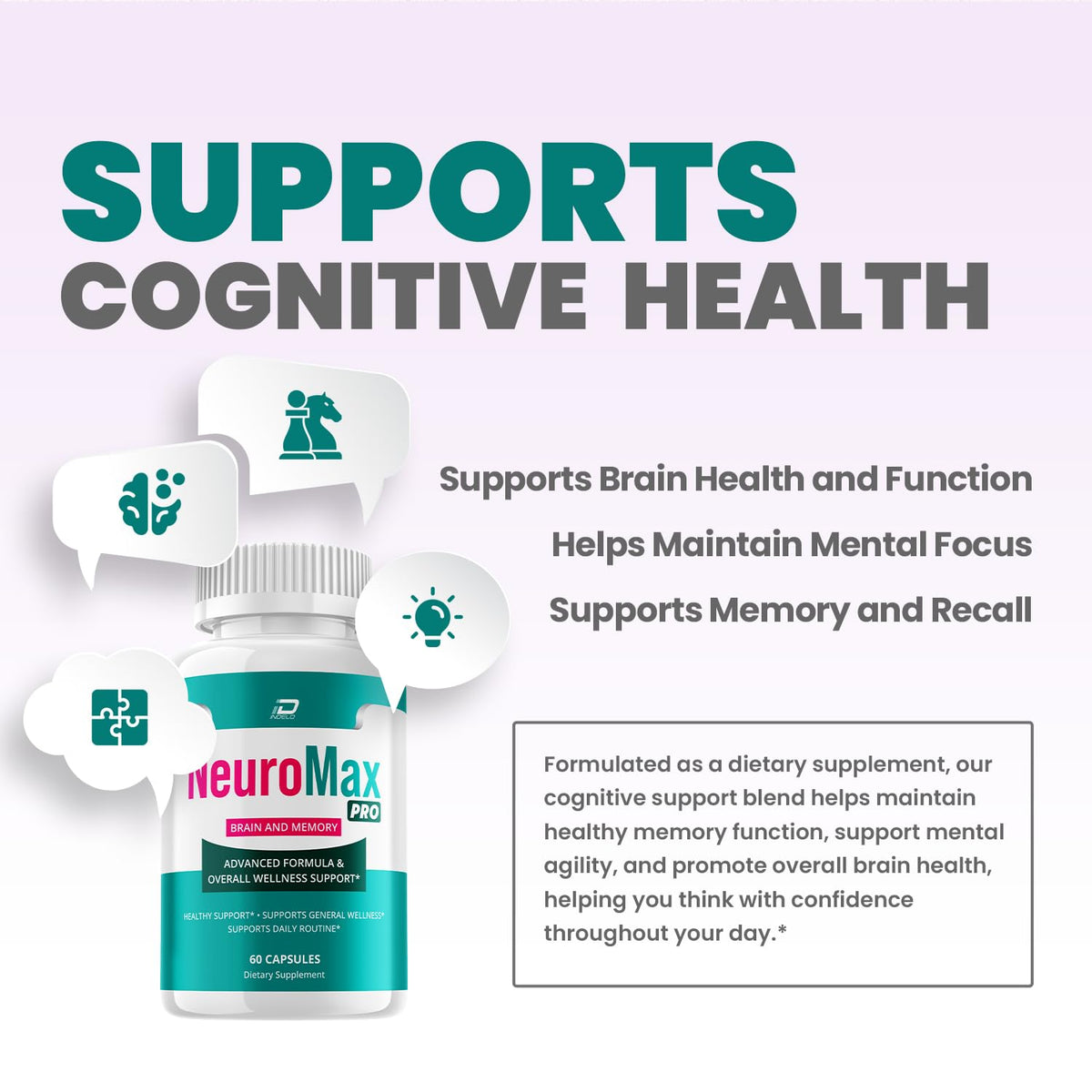 Indelo NeuroMax Pro Capsules sur fond neutre