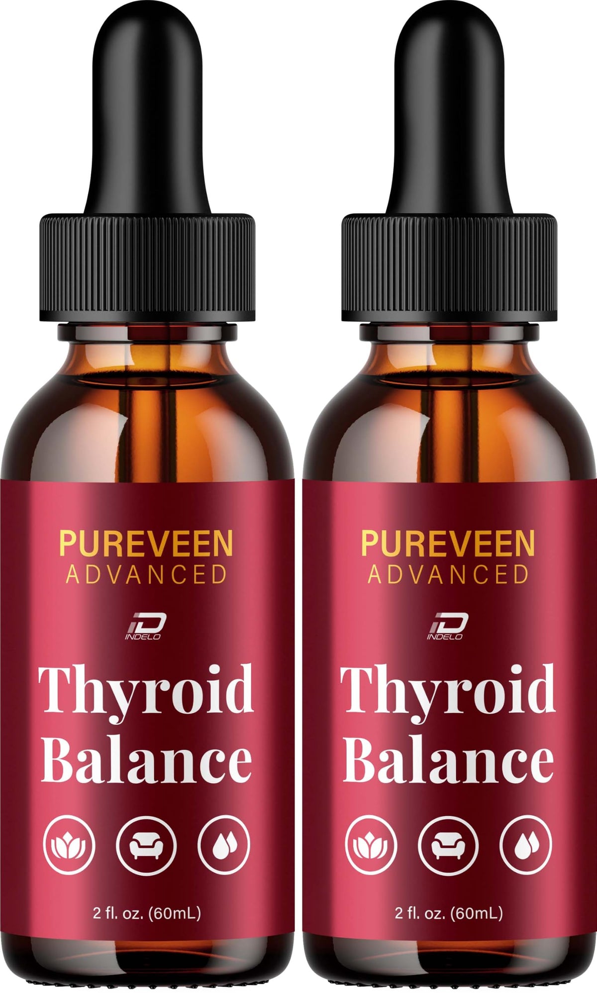 Indelo Pureveen Advanced flacon avant avec gouttes liquides