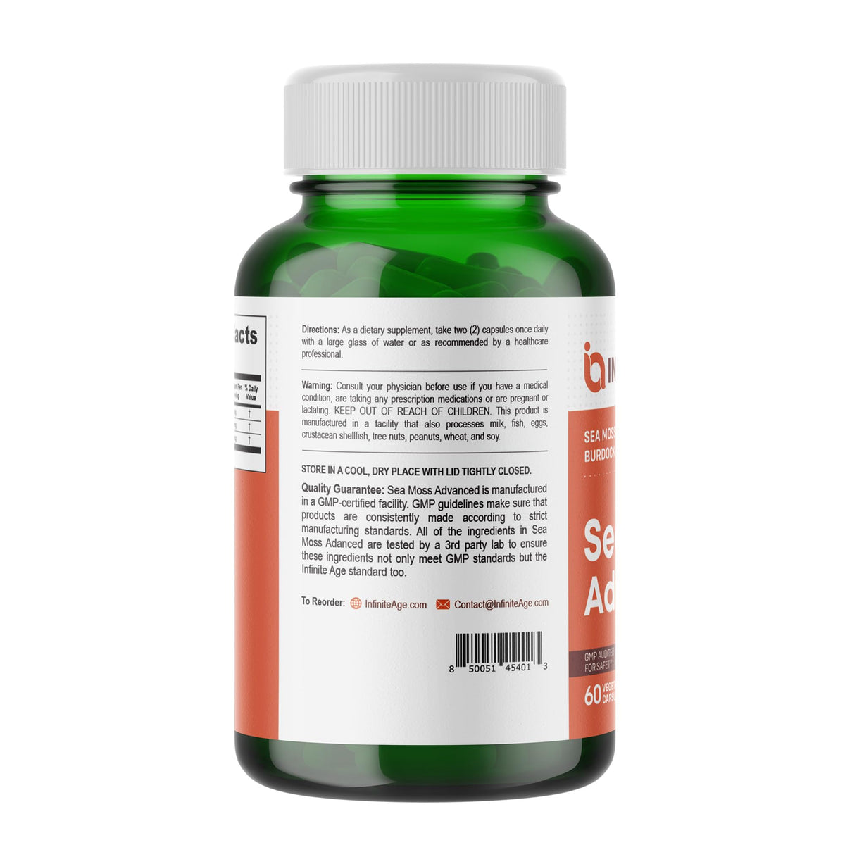 INFINITE AGE Capsules de mousse marine sur fond blanc