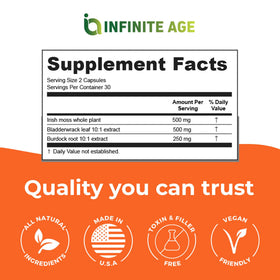 INFINITE AGE Certificat d'analyse inclus avec les capsules