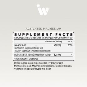 InfiniWell Complément Alimentaire Magnésium 250mg 120 Capsules avec verre d'eau