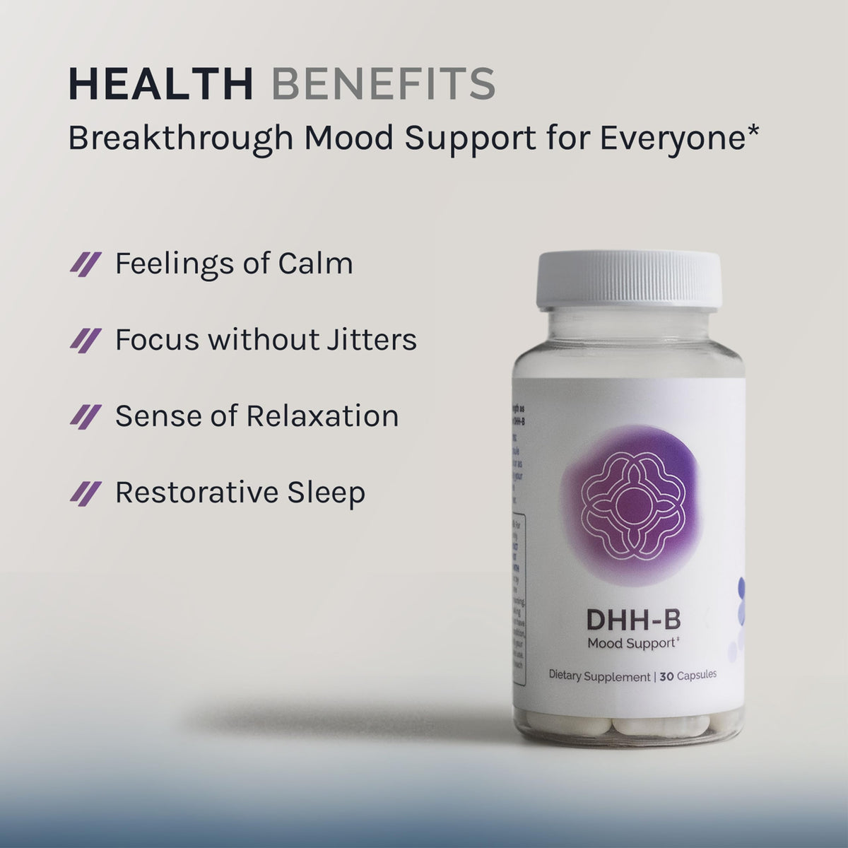 InfiniWell DHH-B emballage avec informations nutritionnelles