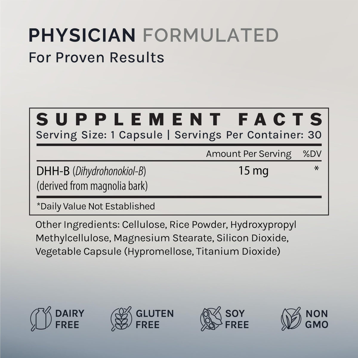 InfiniWell DHH-B Max 15mg capsules sur une table