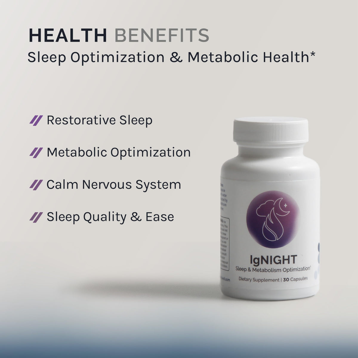 InfiniWell IgNIGHT capsules individuelles sur fond blanc
