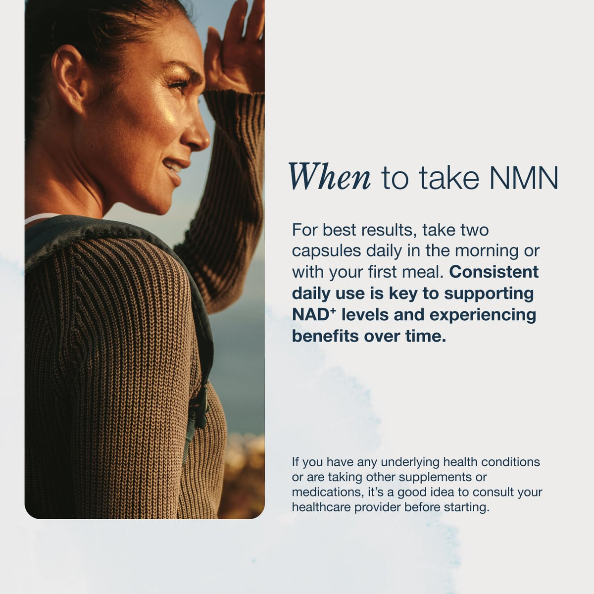 InfiniWell NMN Complément Alimentaire avec des ingrédients visibles