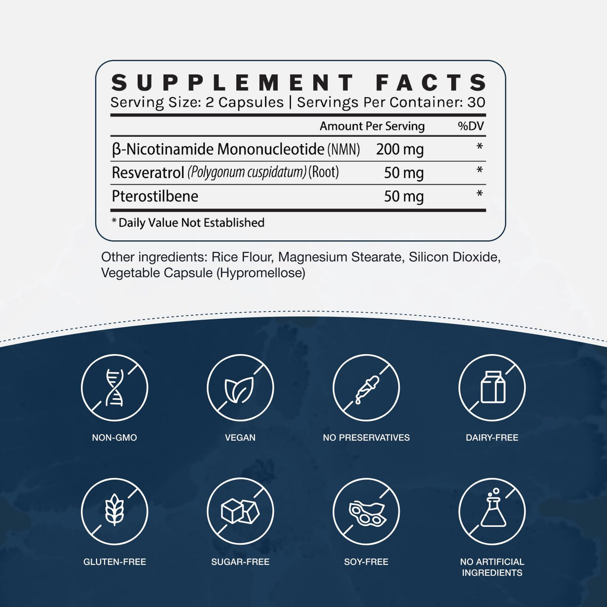 InfiniWell NMN Complément Alimentaire capsules sur une table