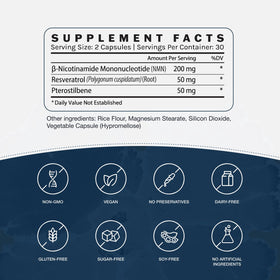 InfiniWell NMN Complément Alimentaire capsules sur une table