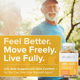 Inflamazol Nettoyage Acide Urique 120 Capsules vue arrière avec informations nutritionnelles