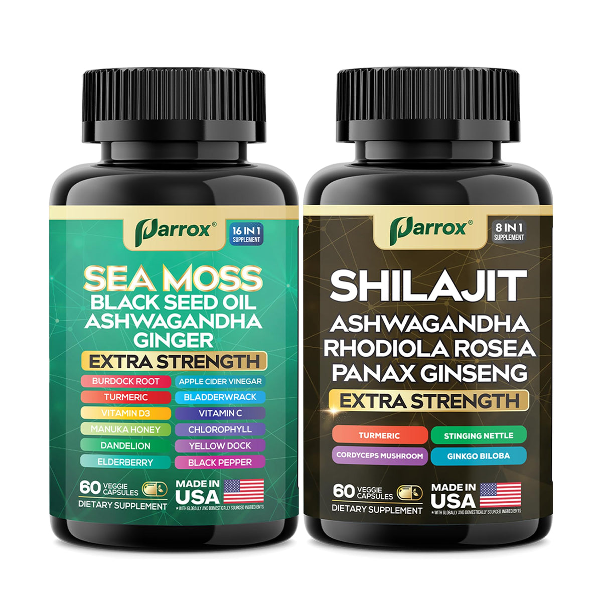 Information nutritionnelle du Bundle Dynamique Vitalité Parrox