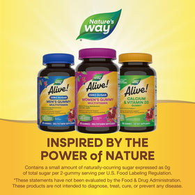 Informations nutritionnelles sur la boîte de gummies Nature's Way