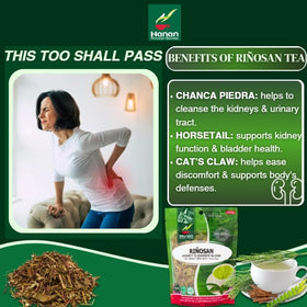 Infusion du thé herbal Riñosan dans une tasse