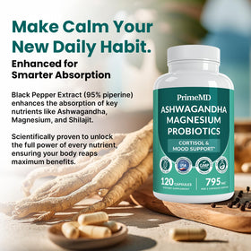 Ingredient principal Ashwagandha dans le complément PrimeMD