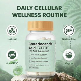 Ingrédients actifs dans les capsules d'acide pentadécanoïque pucges