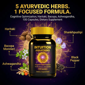 Ingrédients ayurvédiques dans le flacon de Clarté Mentale Kailash Herbals