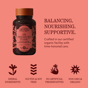 Ingrédients bio des gélules HB Pressure Tonic de Herbs Etc.