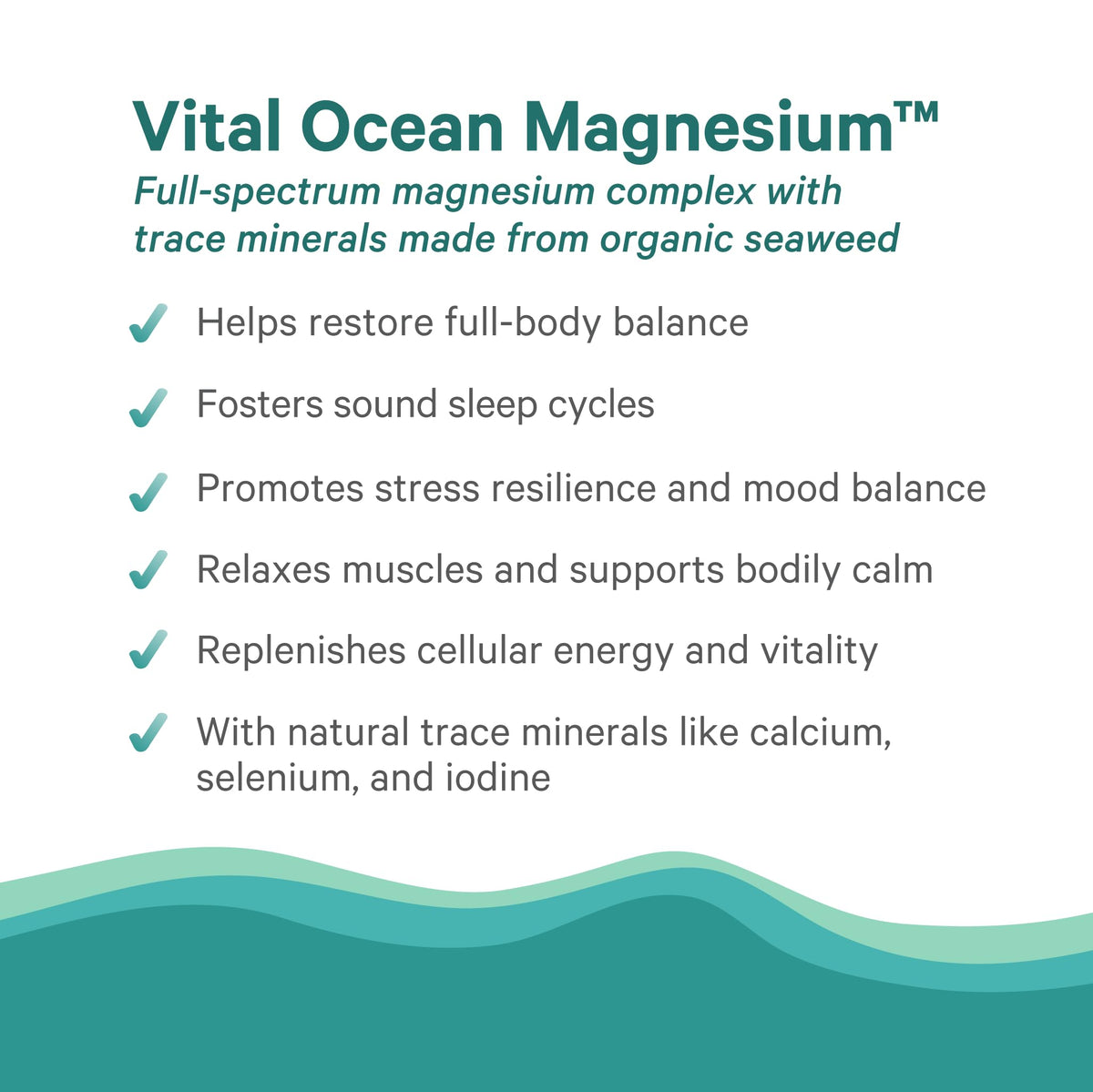Ingrédients biologiques marins pour le magnésium PURE SYNERGY