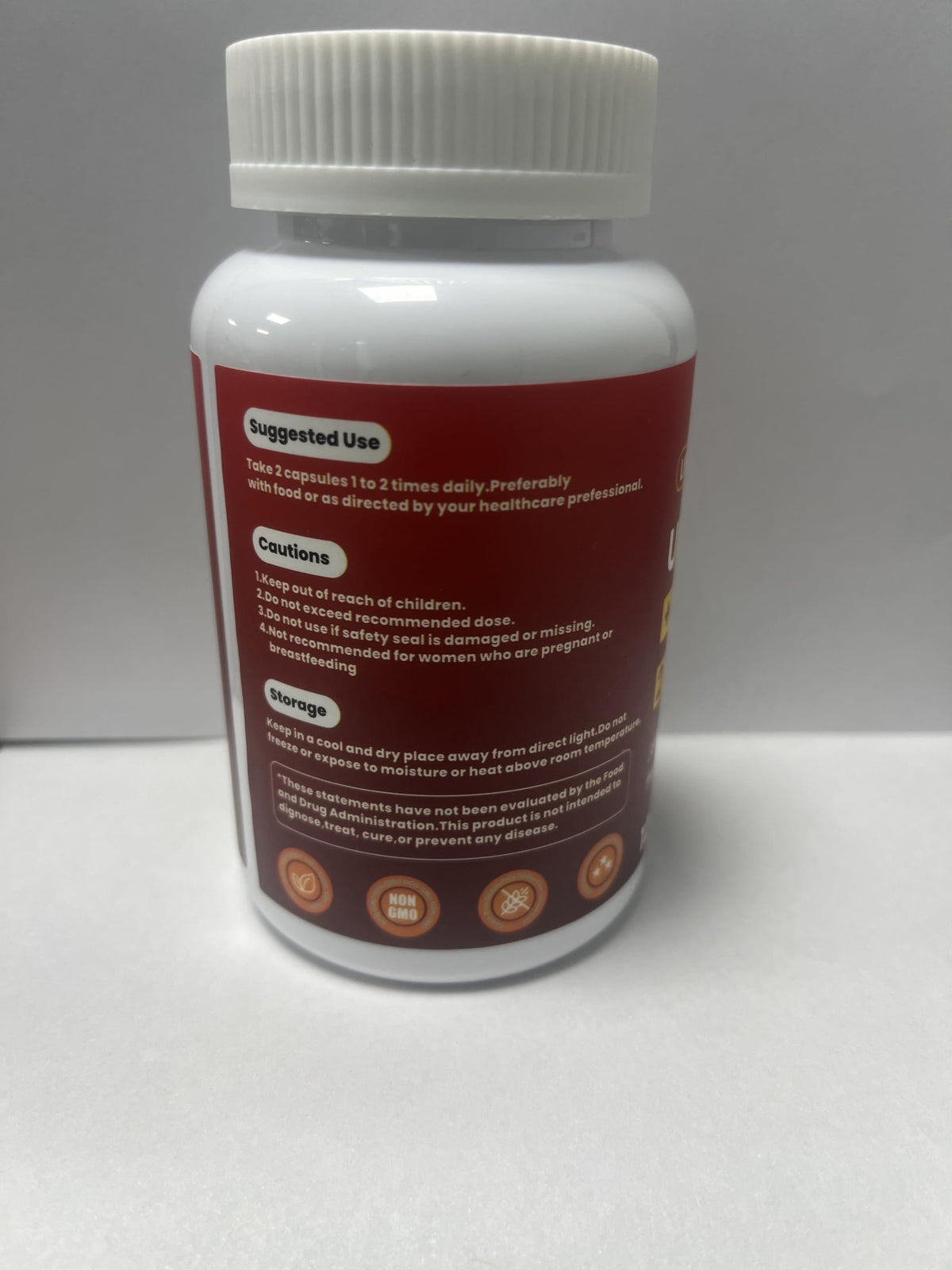Ingrédients clés du Lipovis Urolithin A sur un fond blanc
