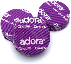 Ingrédients d'Adora Chocolat Bio Calcium sur fond blanc