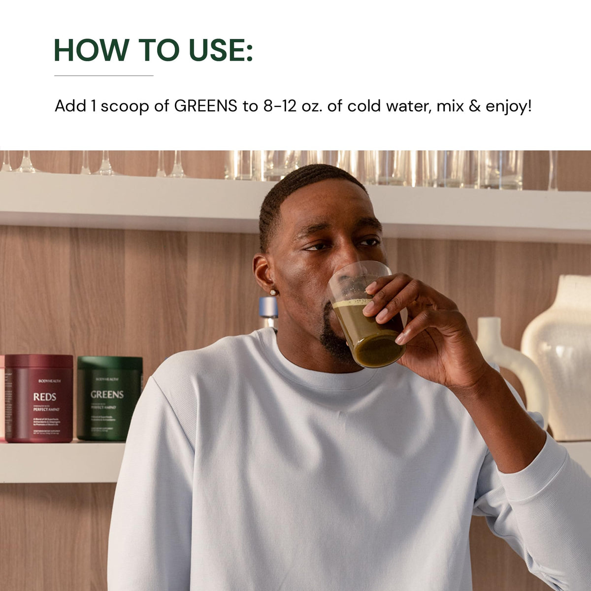 Ingrédients de BodyHealth Greens Poudre Superaliment au Goût Pomme Verte