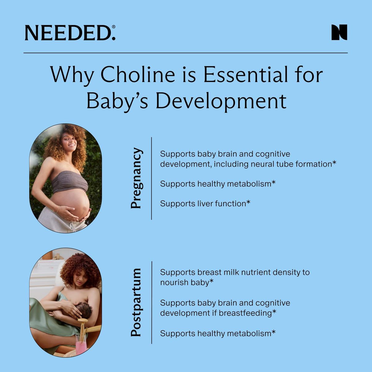 Ingrédients de Choline Prénatal Needed en détail