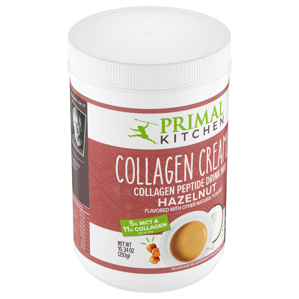Ingrédients de Crème de Noisette Collagène Primal Kitchen sur une table
