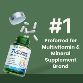 Ingrédients de Flynew Shilajit et Multivitamines sur table