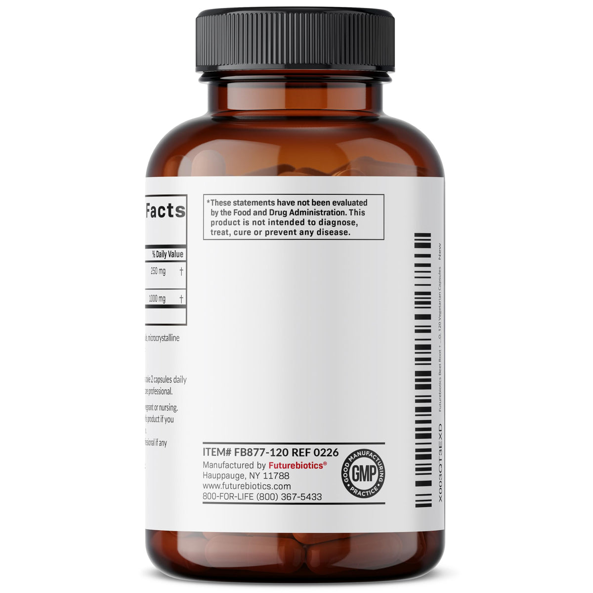 Ingrédients de Futurebiotics Betterave + L-Arginine