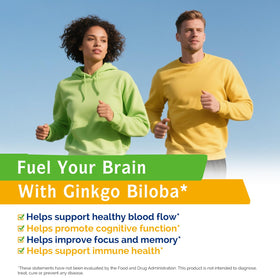 Ingrédients de Ginkgo Biloba Innate Vitality affichés sur l'étiquette