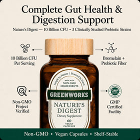 Ingrédients de Greenworks Nature's daily sur l'étiquette
