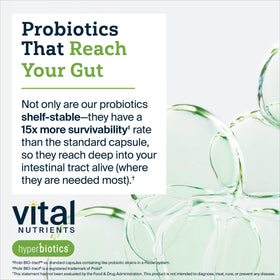 Ingrédients de Hyperbiotics Probiotique IBS sur table