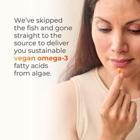 Ingrédients de Juice Plus+ Omega Blend sur une table