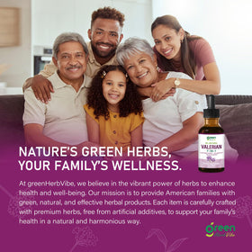 Ingrédients de l'extrait de racine de valériane green Herb Vibe