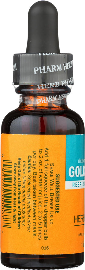 Ingrédients de l'extrait liquide de Goldenseal Herb Pharm