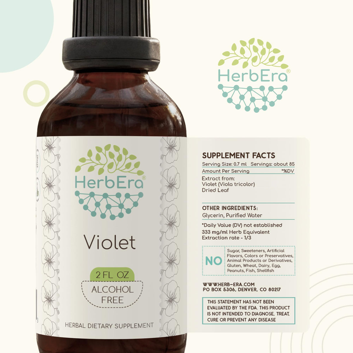 Ingrédients de l'extrait liquide violet HerbEra