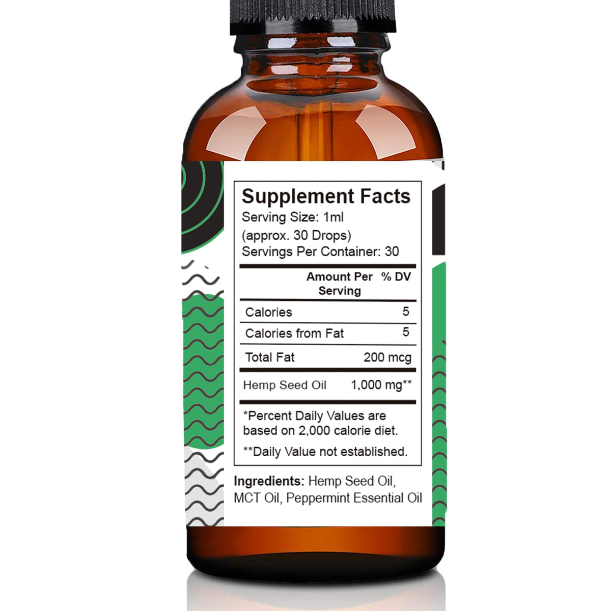 Ingrédients de l'huile de chanvre bio Pure Wellness