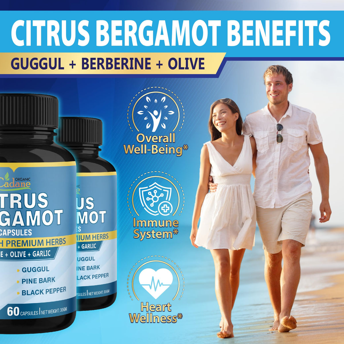 Ingrédients de la formule de bergamote Citrus Organic Cadane