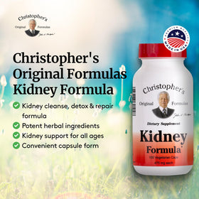 Ingrédients de la Formule Rénale de Christopher's en gros plan