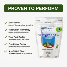 Ingrédients de la poudre Biopharma Scientific NanoGreens