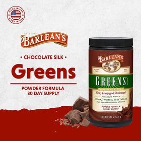 Ingrédients de la Poudre de Chocolat Greens Barlean's