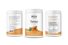 Ingrédients de la poudre de curcuma et gingembre Bella All Natural