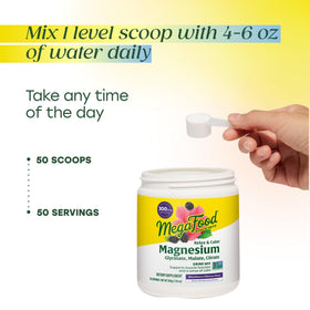 Ingrédients de la poudre de magnésium MegaFood sur l'emballage