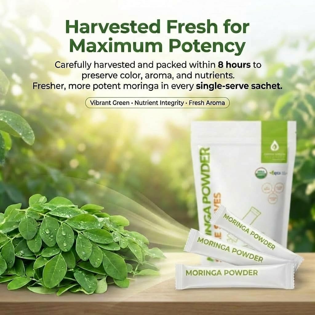 Ingrédients de la poudre de moringa bio Green Virgin Products
