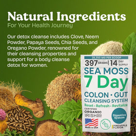 Ingrédients de la Poudre de Psyllium et Mousse de Mer 14 oz