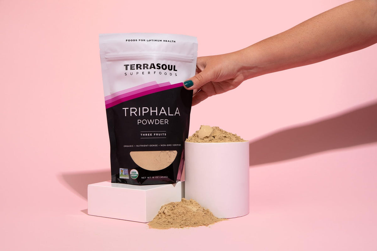 Ingrédients de la Poudre de Triphala Bio Terrasoul Superfoods