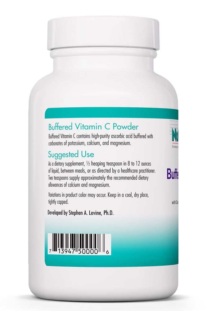 Ingrédients de la poudre de vitamine C tamponnée Allergy Research Group