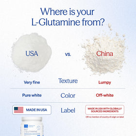 Ingrédients de la poudre L-Glutamine Essential Stacks