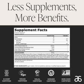 Ingrédients de la poudre probiotique Arbonne GutHealth