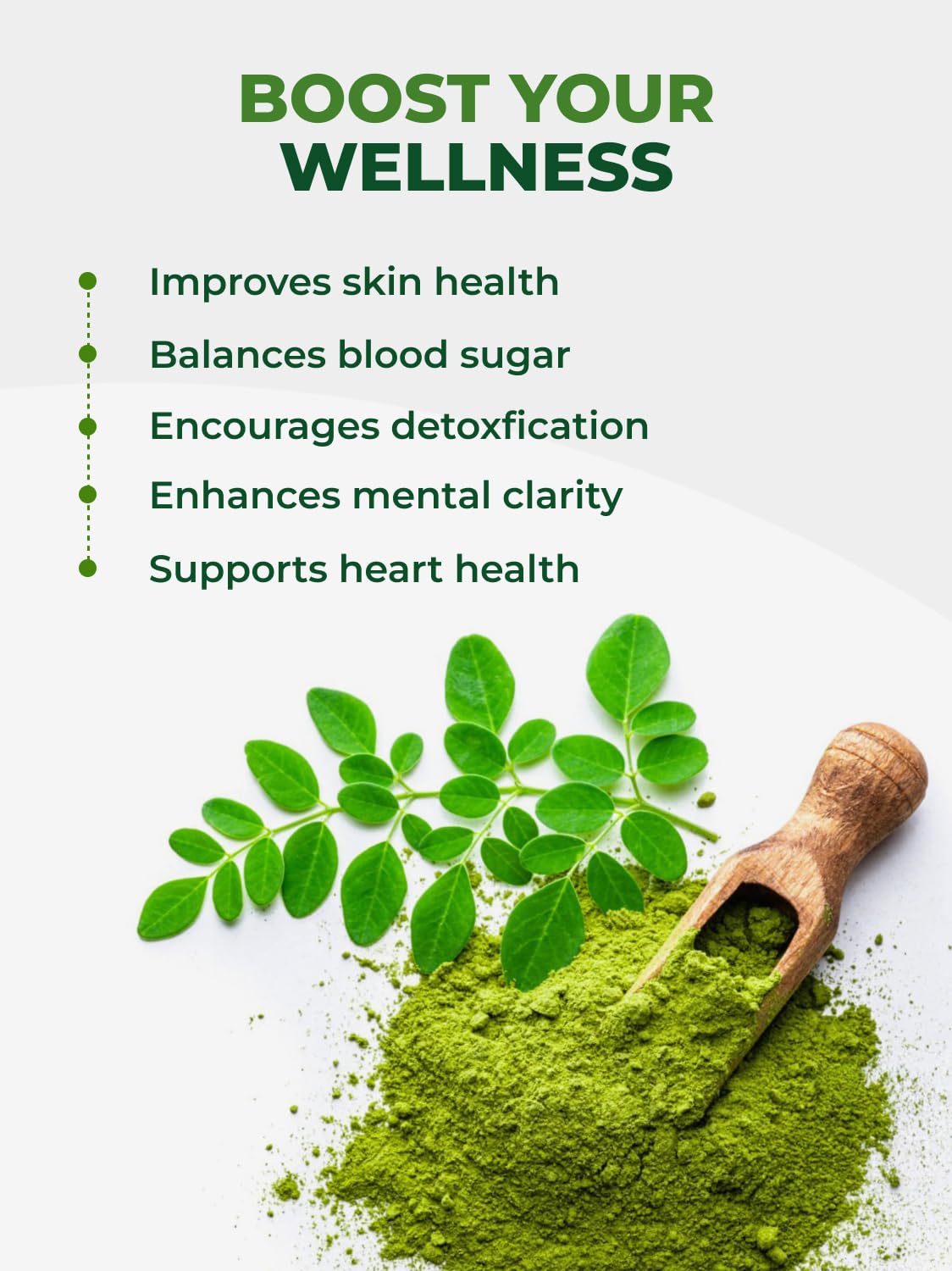 Ingrédients de la recette avec de la poudre de moringa