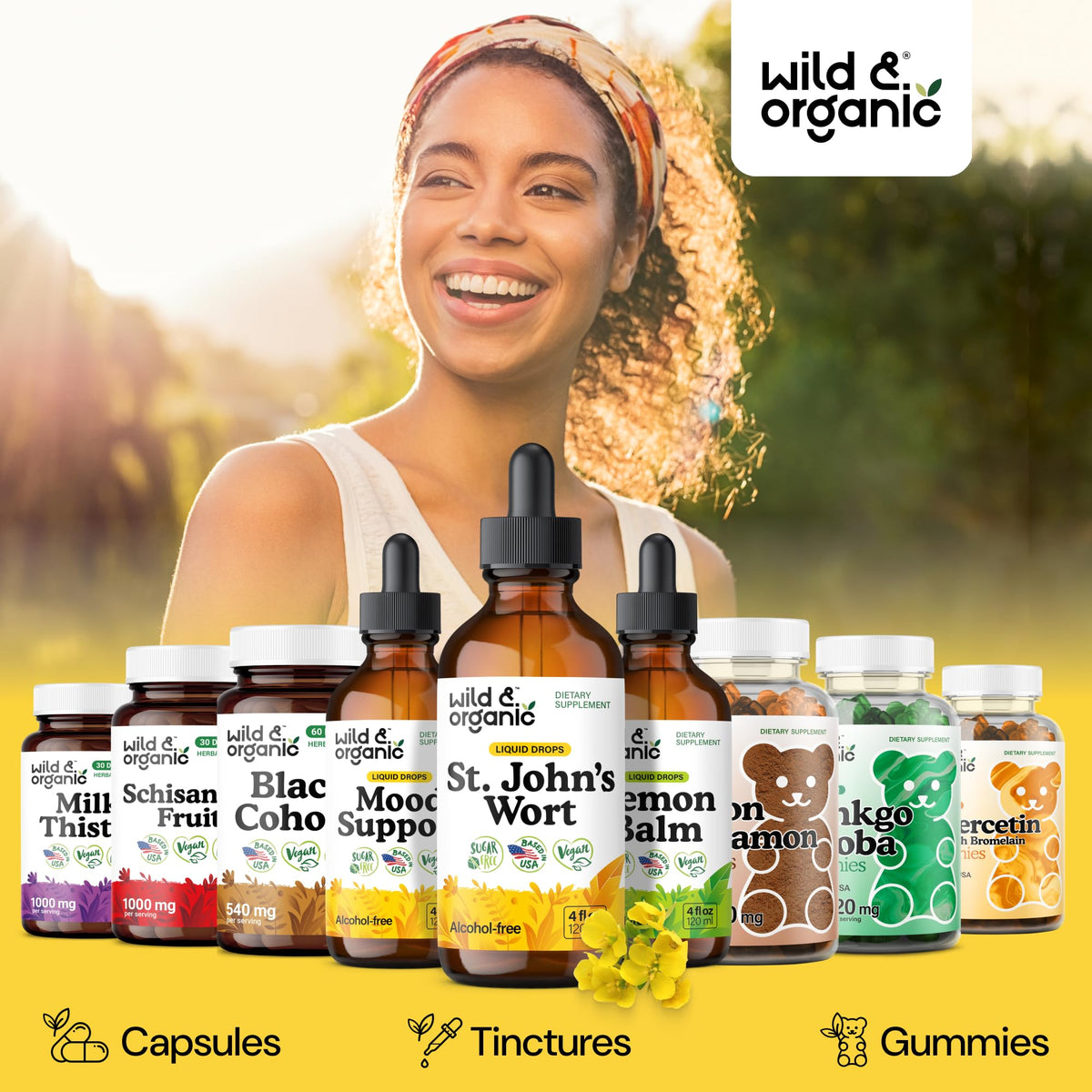 Ingrédients de la teinture de millepertuis Wild & Organic